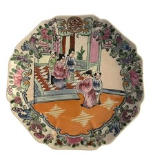 Hand-Painted Blue Floral Ceramic Ashtray with Cigarette Rests Yes - painted/stamped mark — listing 3