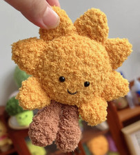 Yellow Sun/Star Winking Face Plush Toy — listing 2
