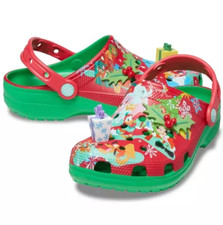 Crocs Classic Disney Holiday Lined Clog with Mickey, Donald & Pluto Jibbitz