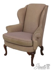 Pair of Mauve Velvet Queen Anne Wingback Chairs — listing 6