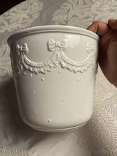 Vintage Olive-Yellow Glazed Stoneware Ceramic Planter / Jardinière, 14.5" Wide x 10" High