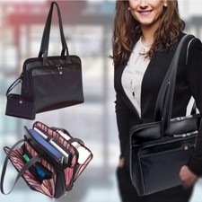 Wenger Swissgear Rhea Women's Laptop Tote Bag Black with Striped Lining