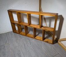 Rustic Pine Wood Cubby Storage Shelf / Wall Cabinet — listing 2