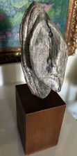 Abstract Carved Marble Sculpture on Hardwood Base, attributed to Niizuma (unverified) — listing 6