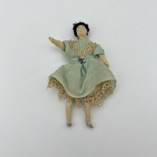Lot of Handmade Miniature Cloth/Bisque Costumed Dolls with Accessories — listing 5
