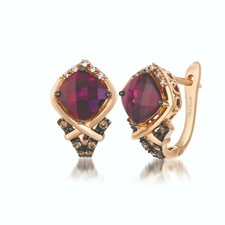 Le Vian 14K Gold Crossover Hoop Earrings with Chocolate & White Diamonds — listing 3