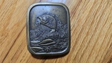 Vintage Bluegrass Hunter & Dog Belt Buckle by Indiana Metal Craft — listing 6