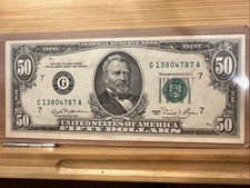 Series 1981 $50 Federal Reserve Note, Ulysses S. Grant, New York (B) District — listing 4
