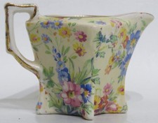 Royal Winton Grimwades Yellow Floral-Handle Creamer & Open Sugar Bowl Set — listing 2