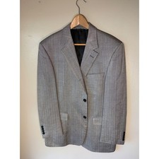 Gianfranco Ruffini Italy Gray Two-Button Sport Coat, Cashmere/Super 100's Wool Blend
