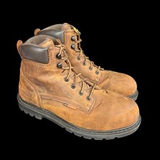 WORX by Red Wing Style 5606 Men's 6-Inch Steel Toe Waterproof Work Boots, Size 10.0 M, Brown Leather — listing 5