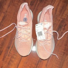 Hot Pink and Black Knit Athletic Sneakers