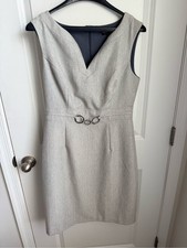 Connected Apparel Black & White Geometric Print Sleeveless Sheath Dress, Size 10 — listing 6