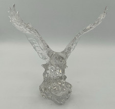 Pair of Crystal Eagle Figurines on Frosted Domed Bases — listing 5