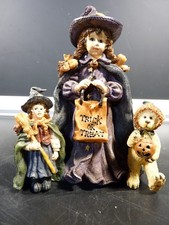Boyds Bears Yesterdays' Child Dollstone Collection "Mallory with Patsy & J.B. ... Trick or Treat" Halloween Figurine, Style #3517 — listing 6