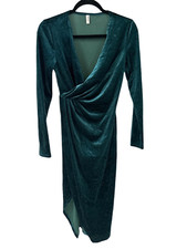 Vintage Emerald Green Metallic Foil Velvet Sleeveless Maxi Dress — listing 6