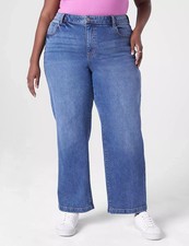 Lane Bryant Signature Fit Pedal Pusher Cropped Jeans, Plus Size 26, Blue Wash — listing 6