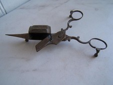 Antique Brass Candlestick with Wick Trimmer Scissors (Candle Snuffer Set) — listing 5