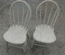 Primitive Rustic Wood Plank Chair with High Back — listing 5