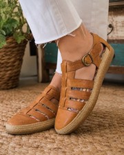Børn Men's Brown Leather Fisherman Sandals, Size 8 — listing 3