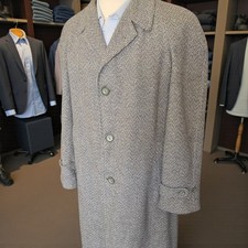 Vintage Tweed Wool Houndstooth Overcoat / Topcoat — listing 4