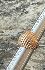 Milor Italy Bronze Multi-Row Domed Band Ring, Size 5.5 — listing 2