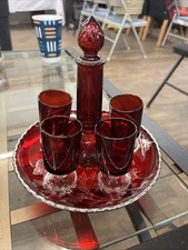 Ruby Red Blown Glass Rose Bowl Vase with Polished Pontil — listing 2