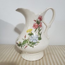 Treasure Craft Ceramic Lidded Pitcher with Embossed Lovebirds & Hearts Motif — listing 5