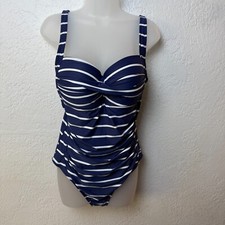 Niptuck Swim Ribbed One-Piece Swimsuit, Red, Multi Fit Cup