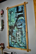 Framed Abstract Mixed-Media Print, Signed and Dated 1993 — listing 3