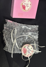 Longaberger Pottery Heart-Shaped 'Horizon of Hope' Tie-On / Ornament with Rose Motif — listing 3