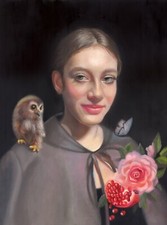Original Large-Scale Acrylic Portrait Painting of a Woman on Canvas, Signed, approx. 36" x 60" Yes - it's a legible name