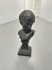 Cast Plaster Sculpture of a Seated Child Holding a Toy Car — listing 6