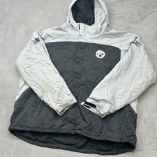 Vintage NFL Pittsburgh Steelers Hooded Puffer Jacket, Size XL — listing 2