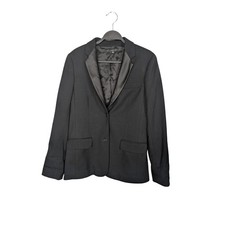 Theory Black Satin Two-Button Blazer, Size 10 — listing 5