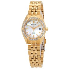 Citizen Quartz Men's Two-Tone Rectangular Dress Watch with Black Leather Strap — listing 6