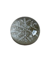 Etched Snowflake Glass Hexagonal Paperweight, Small (3.75" wide) — listing 5