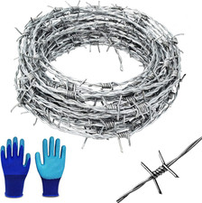 Roll of Galvanized Double-Strand Barbed Wire Fencing — listing 6
