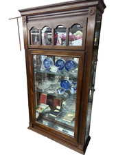 Antique Mahogany Two-Door China Cabinet / Bookcase with Fretwork Glazed Doors and Ball-and-Claw Feet, circa 1920s-1940s — listing 5