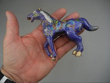 Chinese Cloisonné Enamel Silver-Gilt Filigree Caparisoned War Horse on Stand No visible mark — listing 5