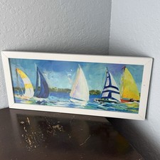 Jane Slivka Signed Limited Edition Sailboat Regatta Print 111/400