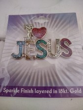 "I Love Jesus" Rhinestone Bedazzled Black Baseball Cap — listing 5