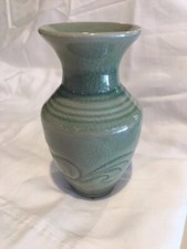 Thai Celadon Bottle Vase with Floral Underglaze Decoration