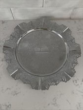 Krome Kraft Farber Bros Oval Bread Tray with Pierced Scrolled Rim — listing 6