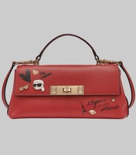 Karl Lagerfeld Paris Nicolette Crossbody Bag with Cate Pins Black Leather — listing 3