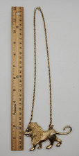 Vintage Park Lane Figural Enamel Lion Pendant Necklace — listing 3