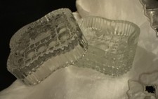 Vintage Clear Pressed Glass Petal Serving Plate, 9 inch Sunflower/Starburst Pattern