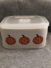Halloween "BOO" Ceramic Bowl - Black Exterior with Orange Interior Rae Dunn / Magenta — listing 4