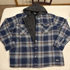 Quilted Lined Plaid Flannel Shirt Jacket (Shacket) — listing 3