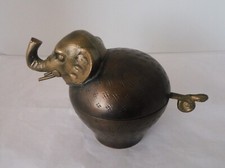 Figural Cast Metal Elephant Trinket/Soap Dish with Raised Trunk Heavy and dense — listing 6